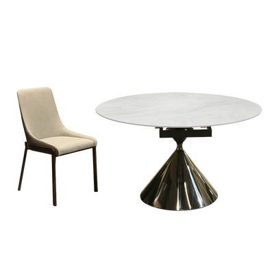007-DT25+DY202 Sintered Stone Extendable Dining Table Bundle with four chairs