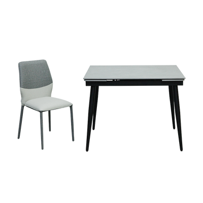 020-A2537＋B1168 Sintered Stone Extendable Dining Table Bundle with four chairs