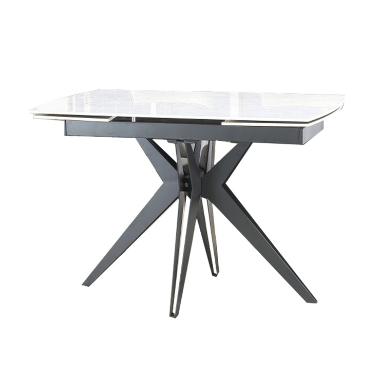 007-DT100+DY90 Sintered Stone Extendable Dining Table Bundle with four chairs