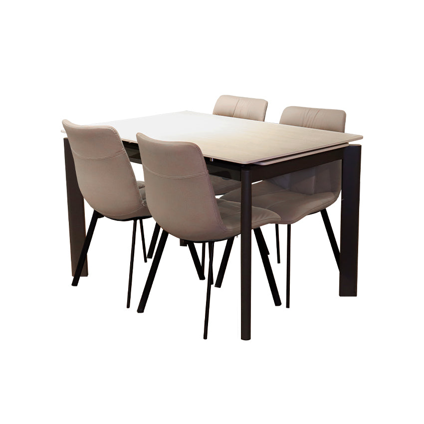 YA009+YA270 SANHI Sintered Stone Extendable Dinning Table Bundle with Four chairs