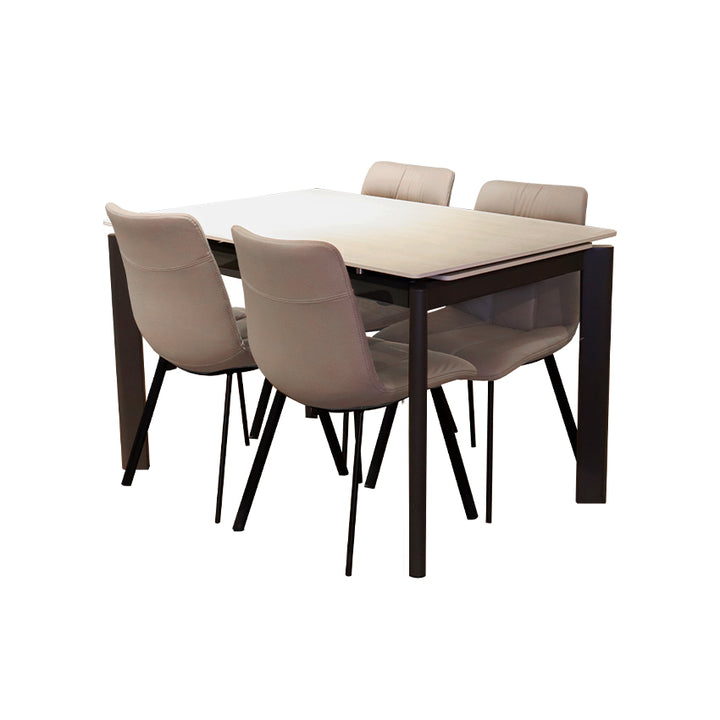 YA009+YA270 SANHI Sintered Stone Extendable Dinning Table Bundle with Four chairs