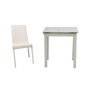 007-DT964+DY318 Sintered Stone Extendable Dining Table Bundle with two chairs