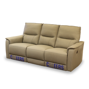 CHEERS - BARNET three-seater leather electric recliner sofa