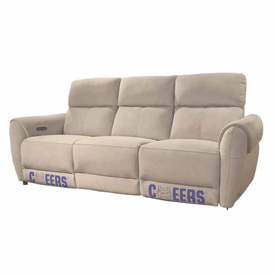 CHEERS - WATFORD three-seater electric recliner sofa with electric headrest