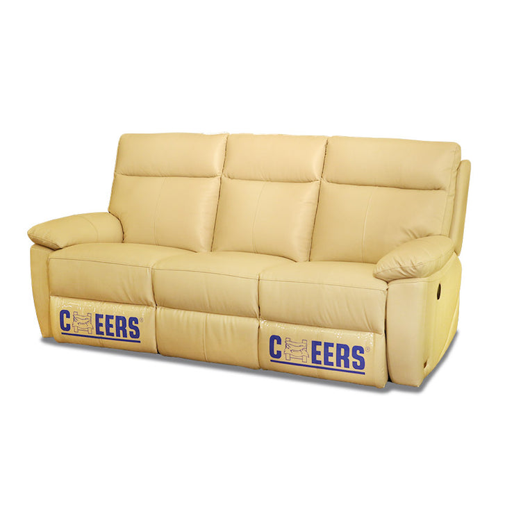 CHEERS - LEEDS three-seater electric leather recliner sofa