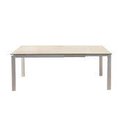 020-B342+B129 CREDIT Sintered Stone One Side Extendable Dinning Table Bundle with four chairs