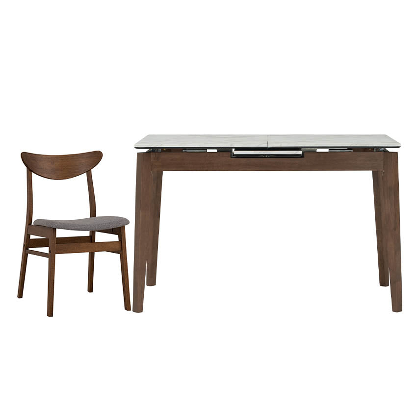 IMPORTED FROM MALAYSIA-026-FORTIS+MACY FORTIS Extendable Dining Table Bundle with Four chairs