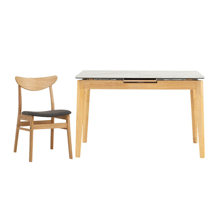 IMPORTED FROM MALAYSIA-026-FORTIS+MACY FORTIS Extendable Dining Table Bundle with Four chairs