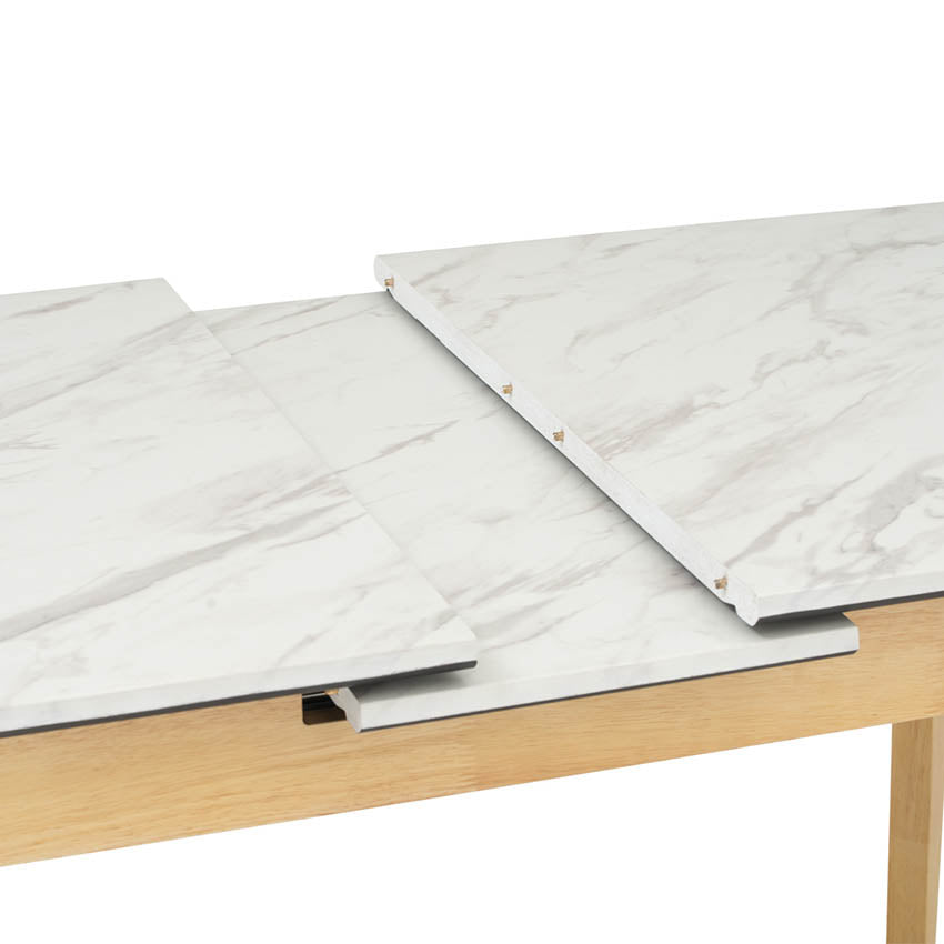 IMPORTED FROM MALAYSIA-026-FORTIS+MACY FORTIS Extendable Dining Table Bundle with Four chairs