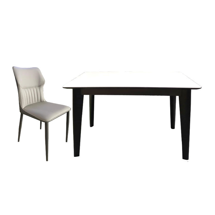 031-308+309 DOMINIC Crystal Dining Table Bundle with four chairs