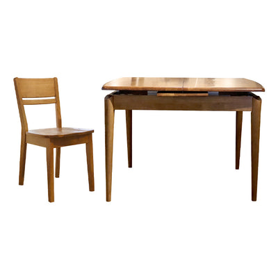 Imported from Malaysia- 047-T-43+D88T Solid Wood Dining Table Bundle with Four chairs