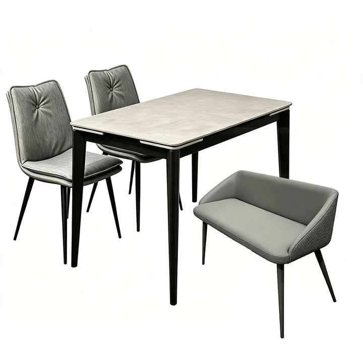 YA010+YA291 FRESH Sintered Stone Extendable Dinning Table Bundle with Four chairs