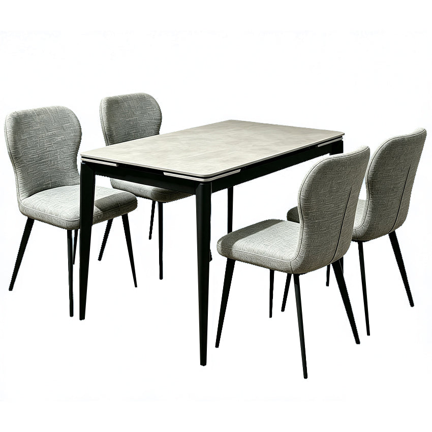 YA010+YA291 FRESH Sintered Stone Extendable Dinning Table Bundle with Four chairs