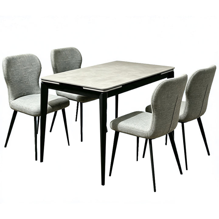 YA010+YA291 FRESH Sintered Stone Extendable Dinning Table Bundle with Four chairs