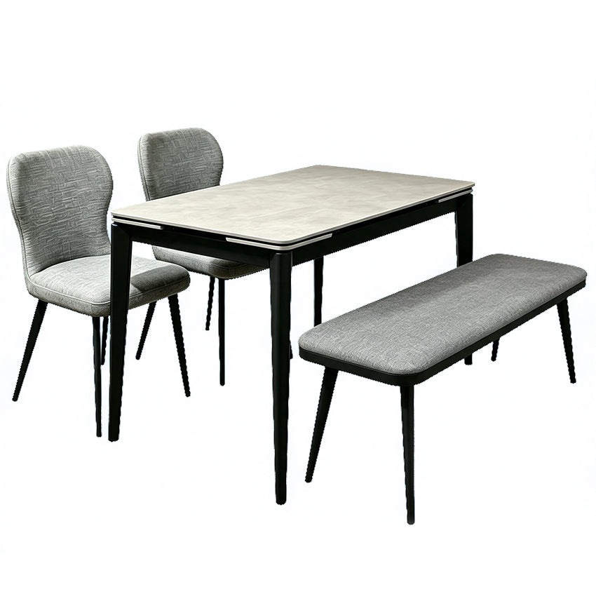 YA010+YA291 FRESH Sintered Stone Extendable Dinning Table Bundle with Four chairs