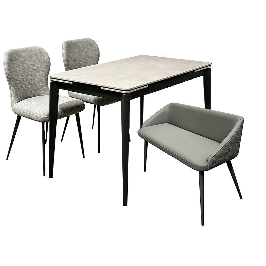 YA010+YA291 FRESH Sintered Stone Extendable Dinning Table Bundle with Four chairs