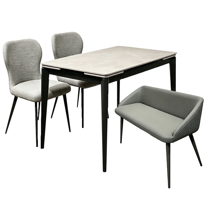 YA010+YA291 FRESH Sintered Stone Extendable Dinning Table Bundle with Four chairs