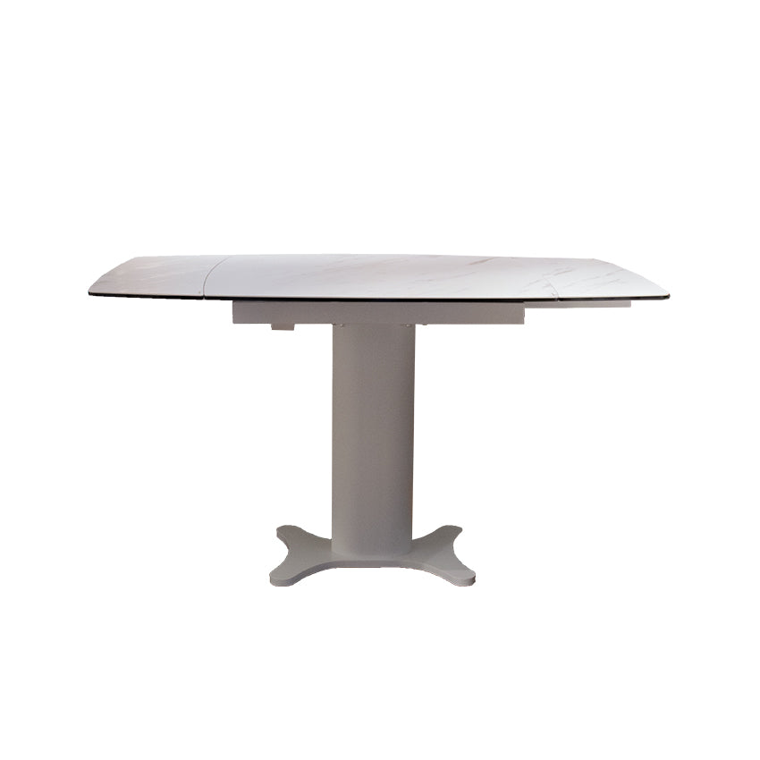 056-YA008+DC430 SORBE Italian Ceramic Glass Extendable Dinning Table Bundle with Four Chairs