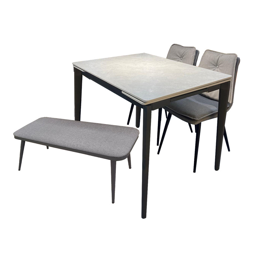 YA010+YA291 FRESH Sintered Stone Extendable Dinning Table Bundle with Four chairs