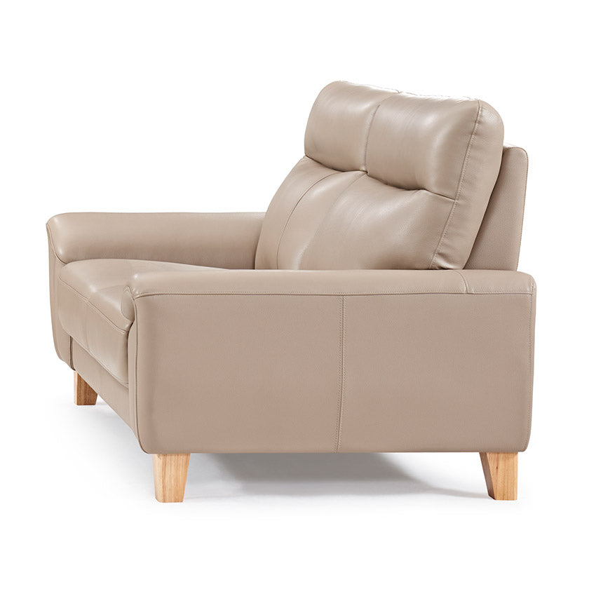 OKINO Brand- CREAM Leather 2 Seater Sofa