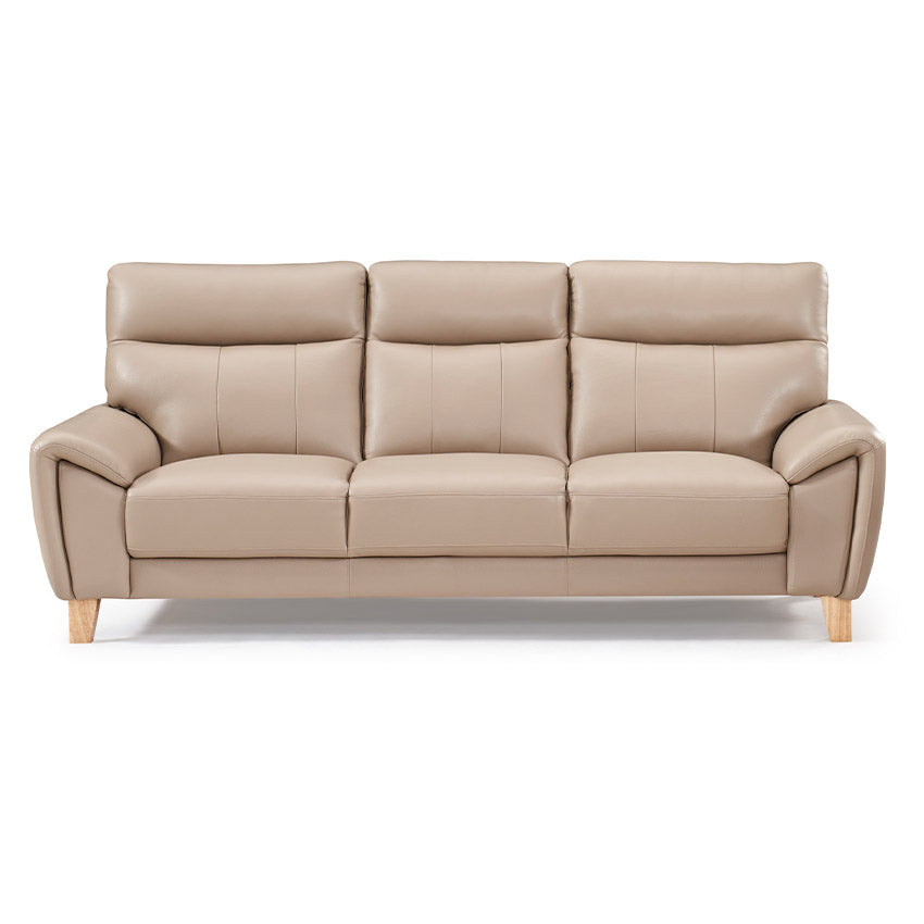 OKINO Brand- CREAM Leather 2 Seater Sofa