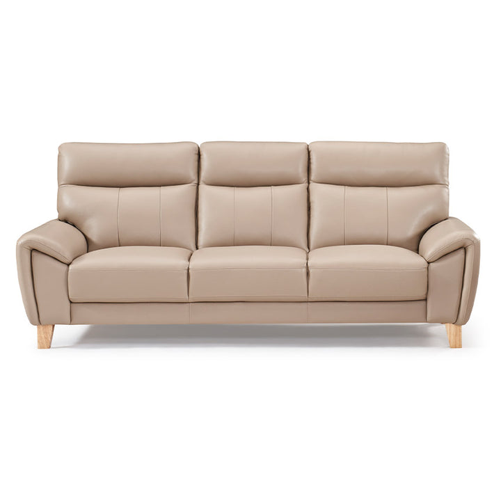 OKINO Brand- CREAM Leather 2 Seater Sofa