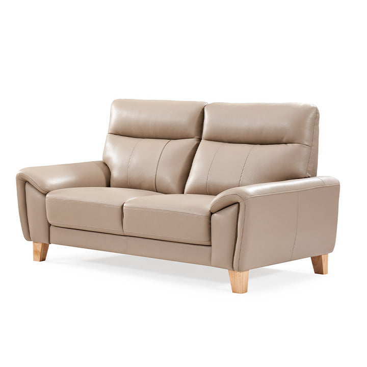 OKINO Brand- CREAM Leather 2 Seater Sofa