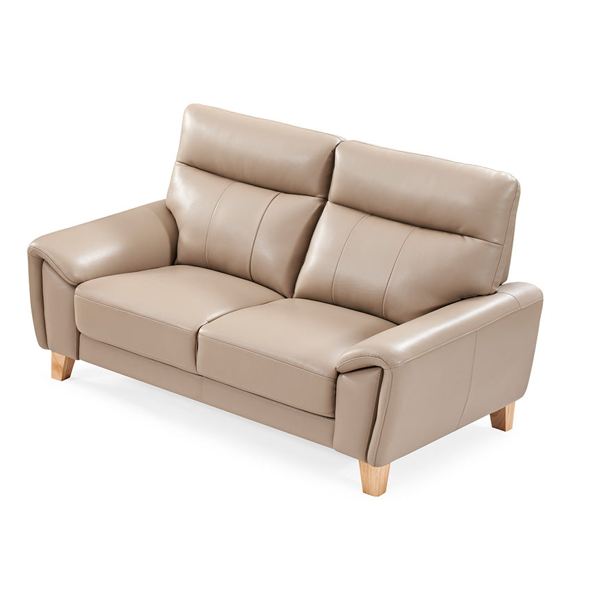 OKINO Brand- CREAM Leather 2 Seater Sofa