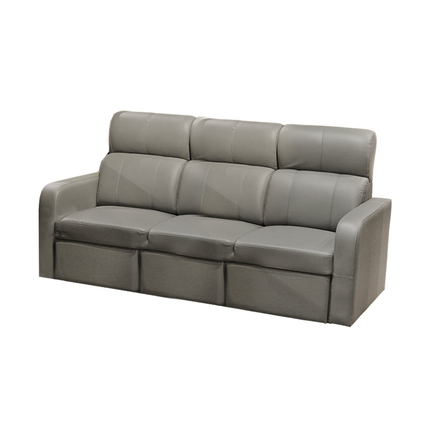 OKINO Brand- AIDEN 2 Seater Leather Sofa with Chaise Lounge (Broaching Bed)