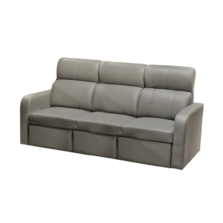 OKINO Brand- AIDEN 2 Seater Leather Sofa with Chaise Lounge (Broaching Bed)