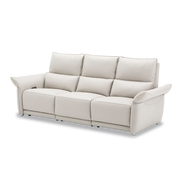 Okino Deluxe brand - CLARET full leather three-electric 3 seater sofa (movable armrest)