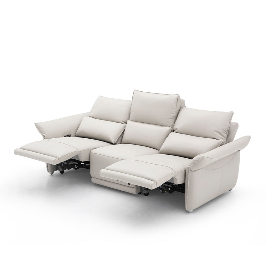 OKINO Deluxe 品牌-CLARET全真皮三電動三位梳化(活動扶手)(寵物布/全真皮）