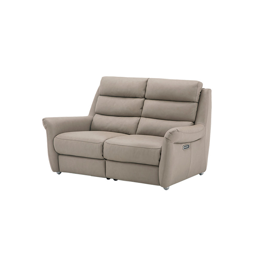 Okino Deluxe Brand-TITAN full leather three-electric 2 seater recliner sofa(Pet Friendly Fabric / Leather)