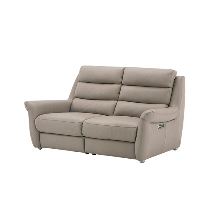 Okino Deluxe Brand-TITAN full leather three-electric 2 seater recliner sofa(Pet Friendly Fabric / Leather)