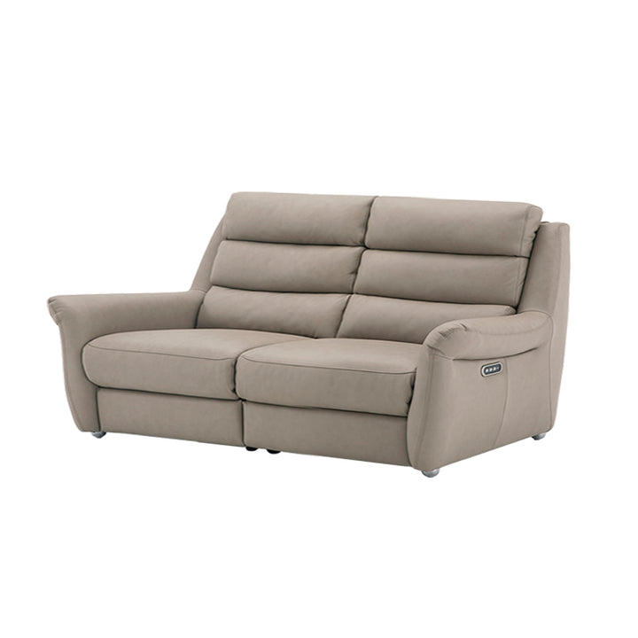 Okino Deluxe Brand-TITAN full leather three-electric 2 seater recliner sofa(Pet Friendly Fabric / Leather)