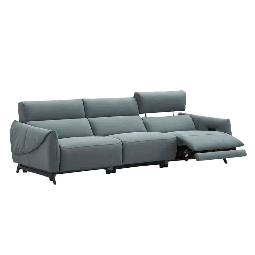 Okino Deluxe Brand-SOLANA full leather 3 seater recliner sofa with electric headrest