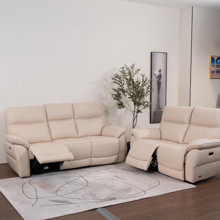 Okino Deluxe brand- GENOA  Full Leather 2 Seater Electric Sofa