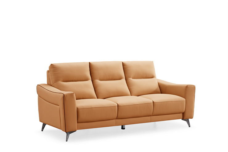 OKINO brand - TIMBER Leather three-seater sofa