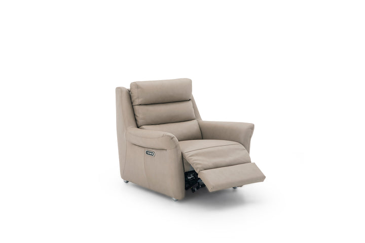 Okino Deluxe Brand-TITAN full leather three-electric 2 seater recliner sofa(Pet Friendly Fabric / Leather)