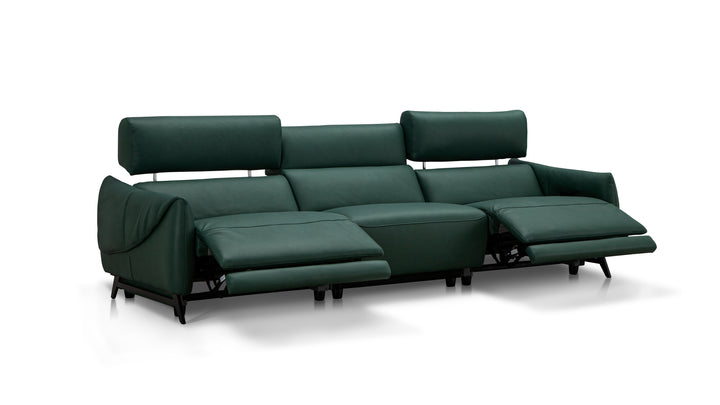 Okino Deluxe Brand-SOLANA full leather 3 seater recliner sofa with electric headrest